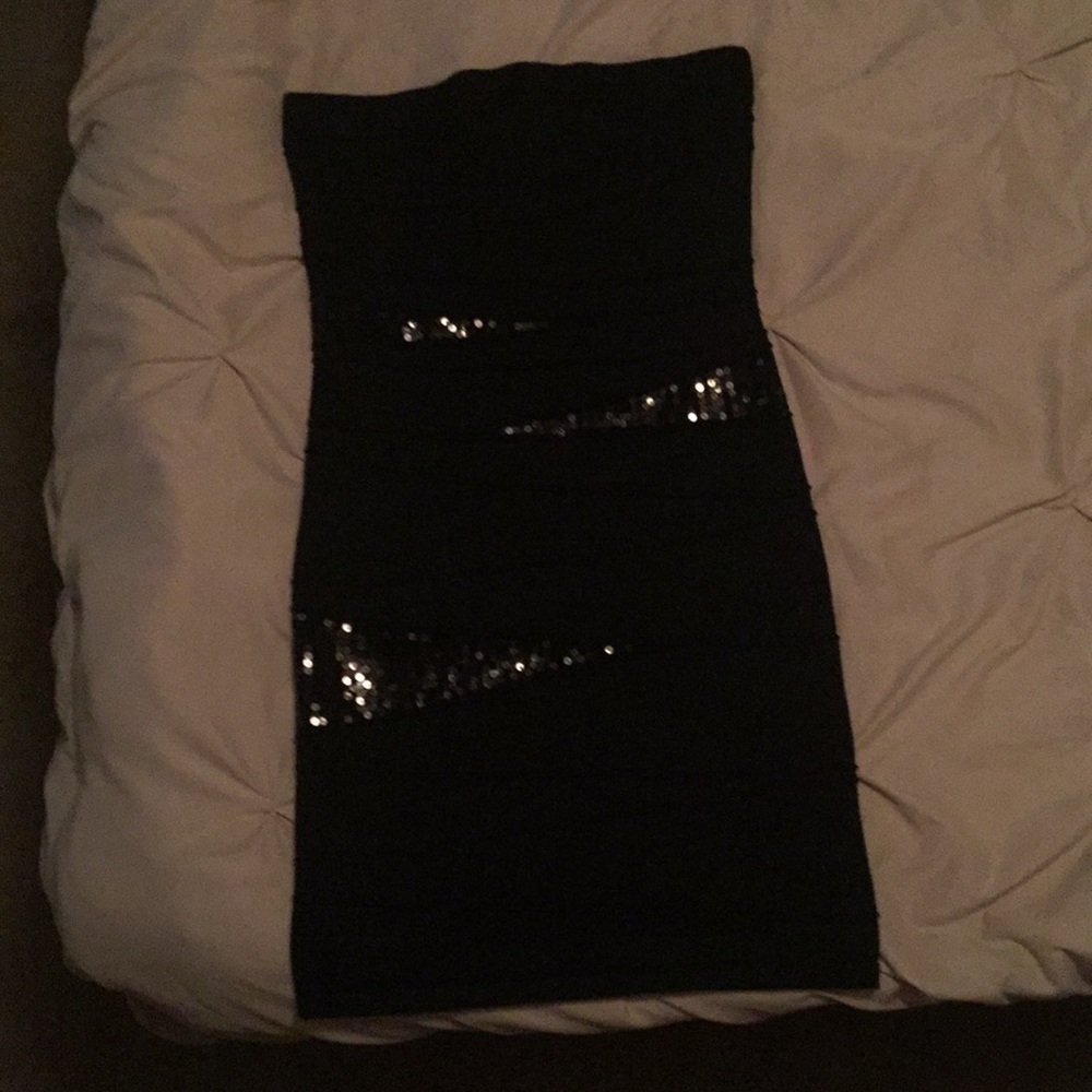Black sequin dress